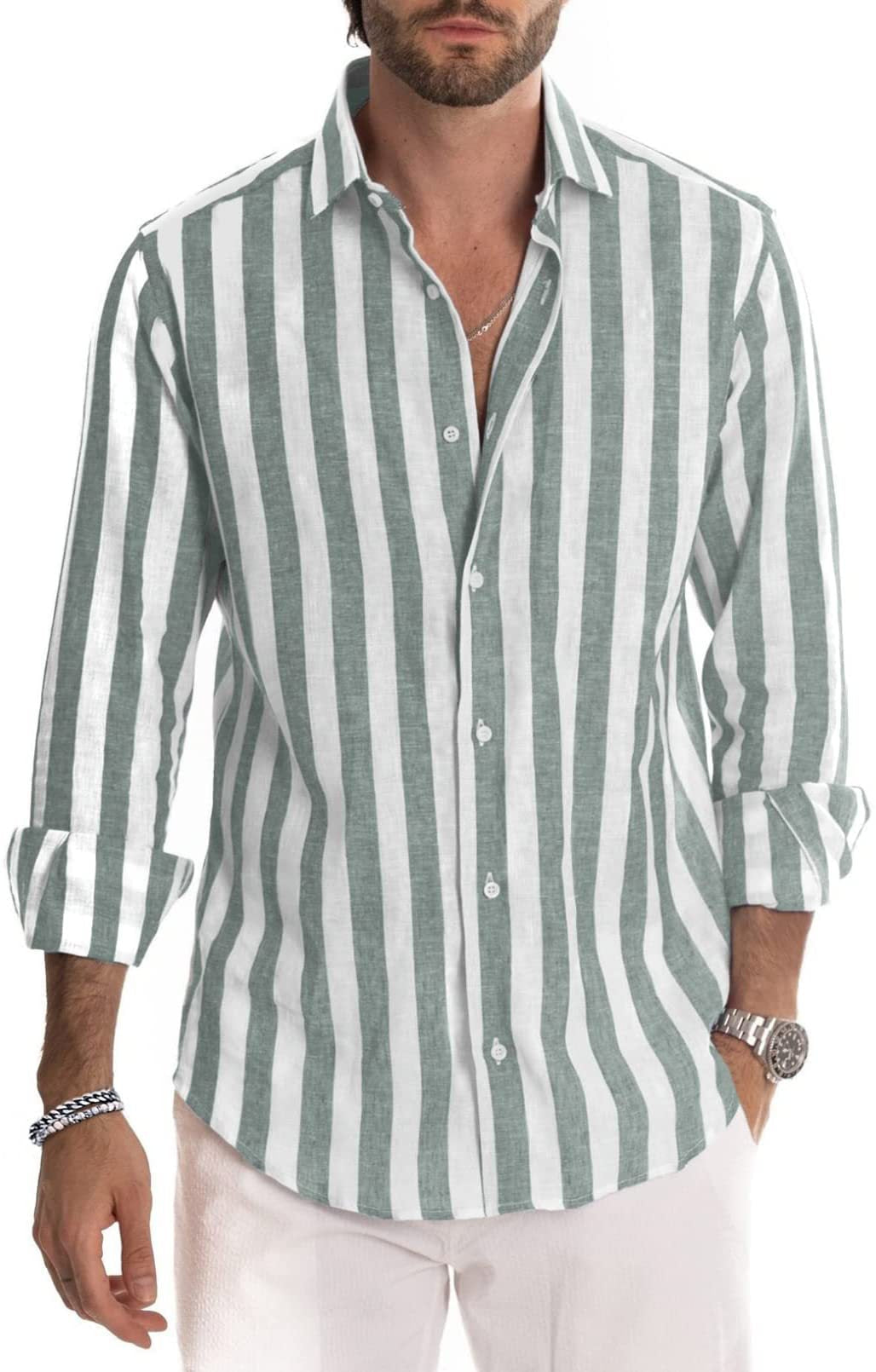 LUCAS – Men’s Lightweight Striped Cotton Shirt