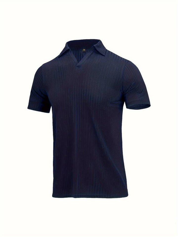RIBBERY - Men's Ribbed Polo Shirt