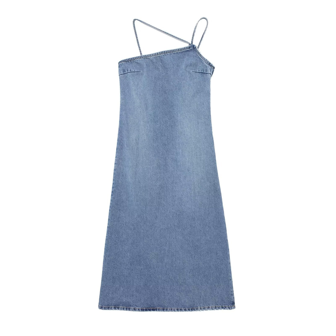 RIYA - Asymmetrical Denim Dress