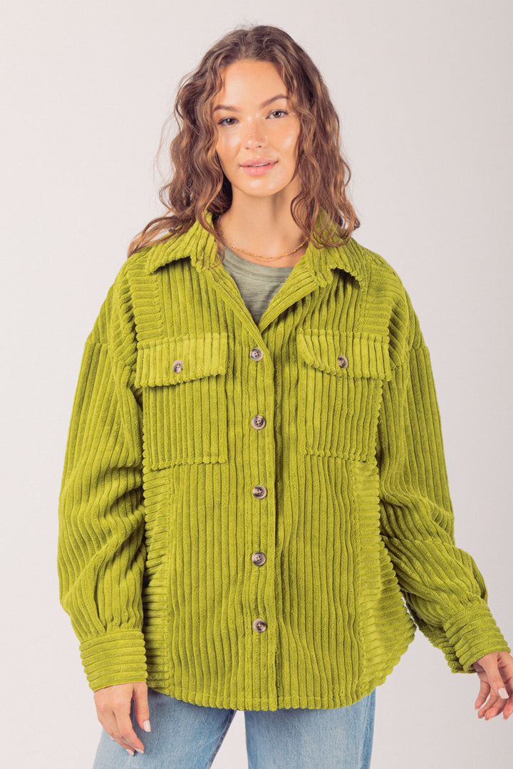 JUNE – Women's Corduroy Button-Up Jacket