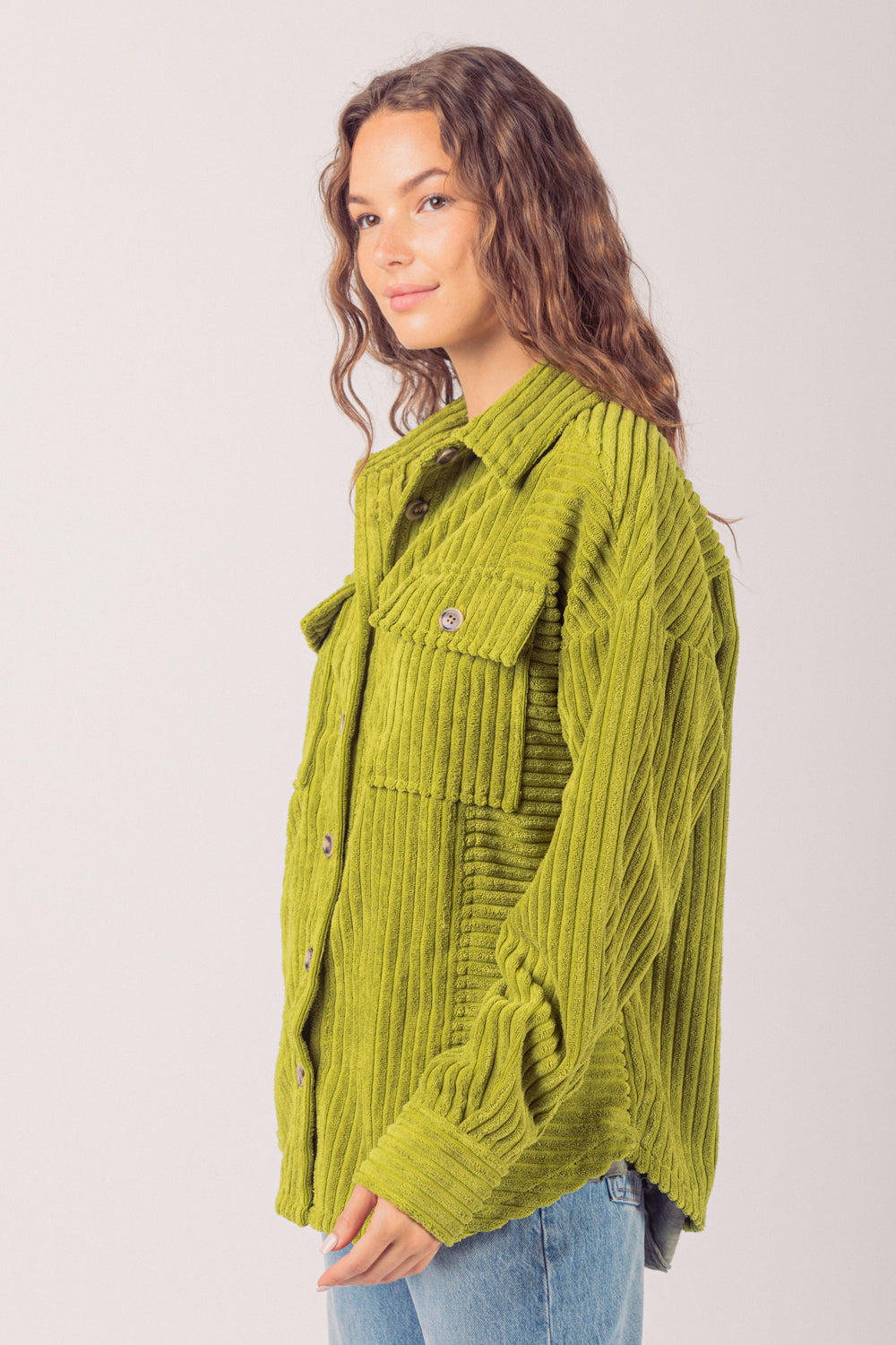 JUNE – Women's Corduroy Button-Up Jacket