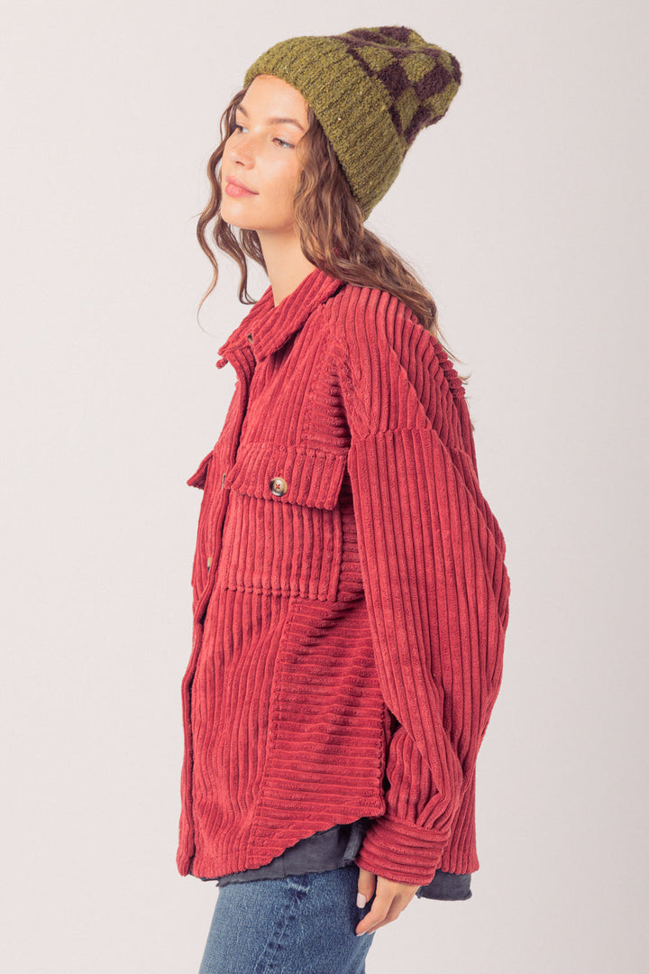 JUNE – Women's Corduroy Button-Up Jacket