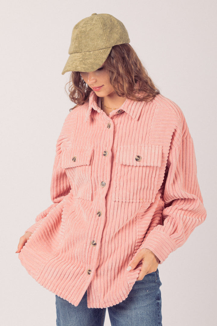 JUNE – Women's Corduroy Button-Up Jacket