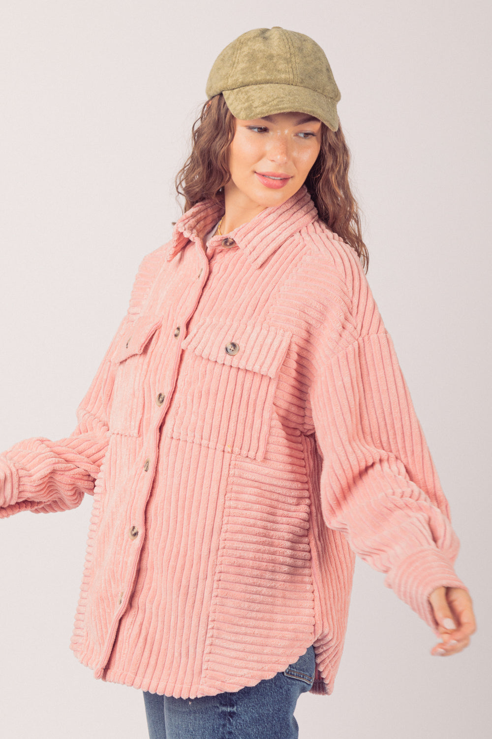 JUNE – Women's Corduroy Button-Up Jacket