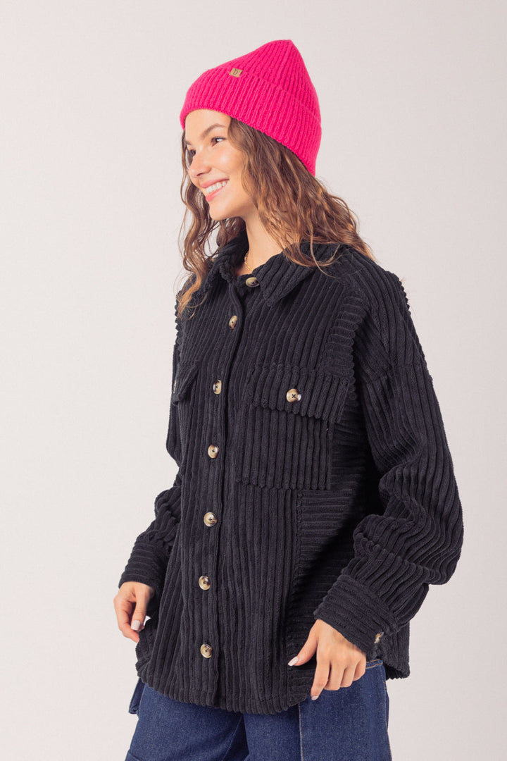 JUNE – Women's Corduroy Button-Up Jacket