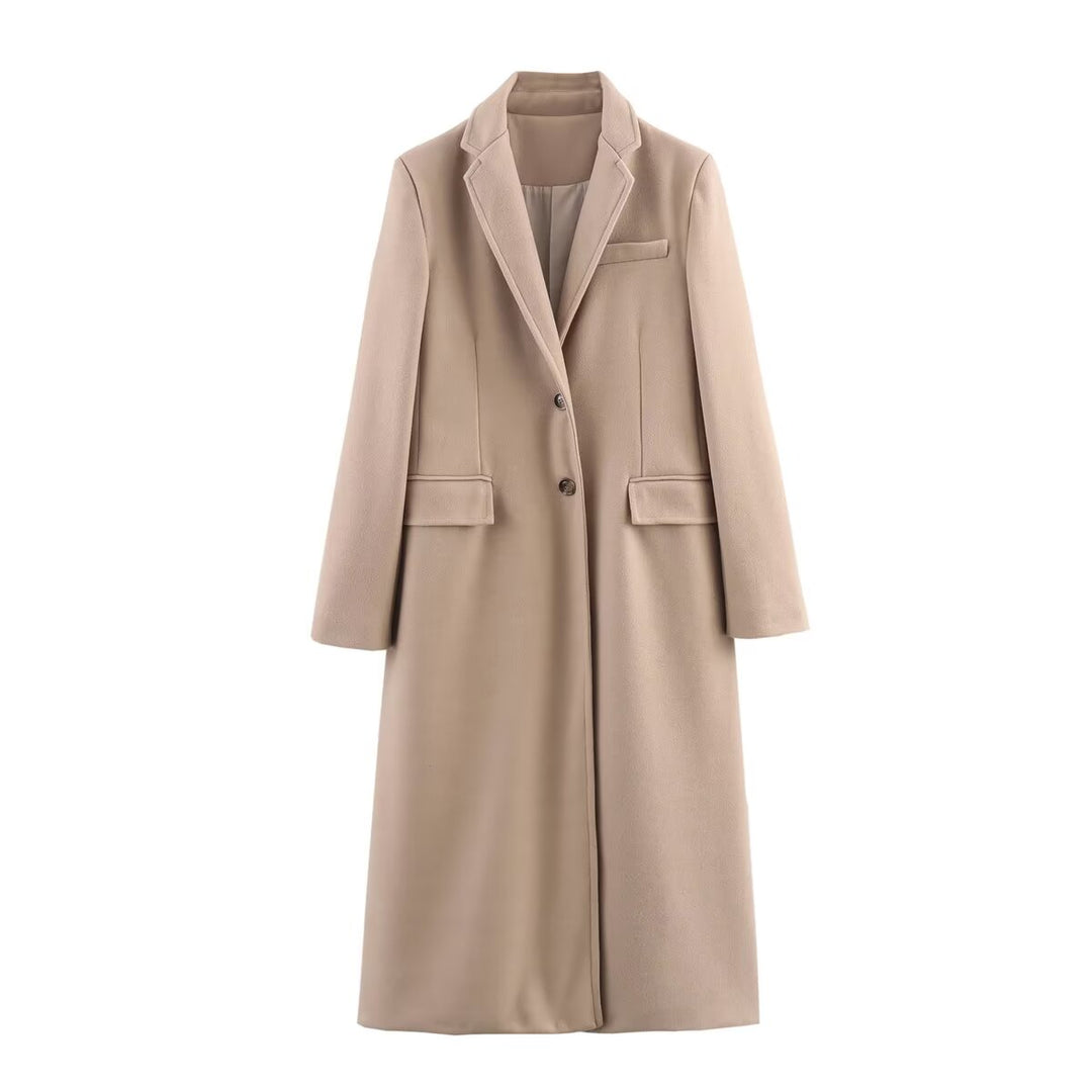 MARCIA - Women's Longline Wool-Blend Coat