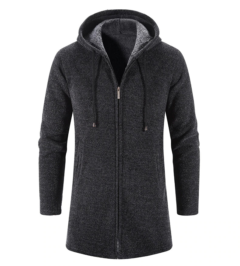 PERCIVAL - Men’s Longline Hooded Knit Cardigan