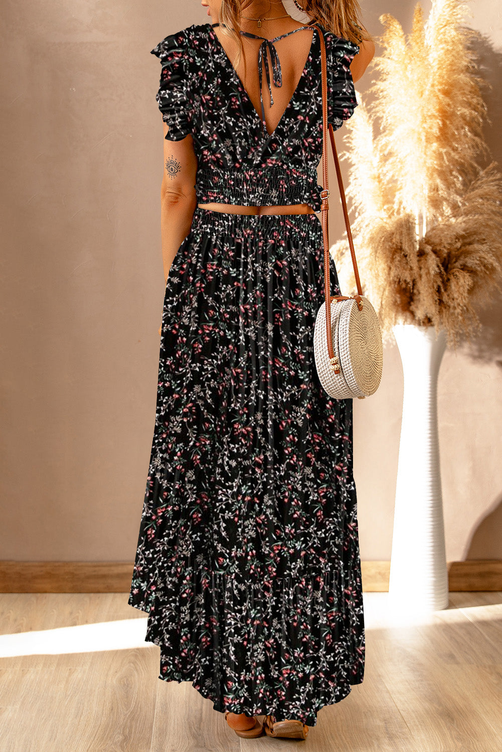 FREYA – Boho Maxi Dress with Front Slit
