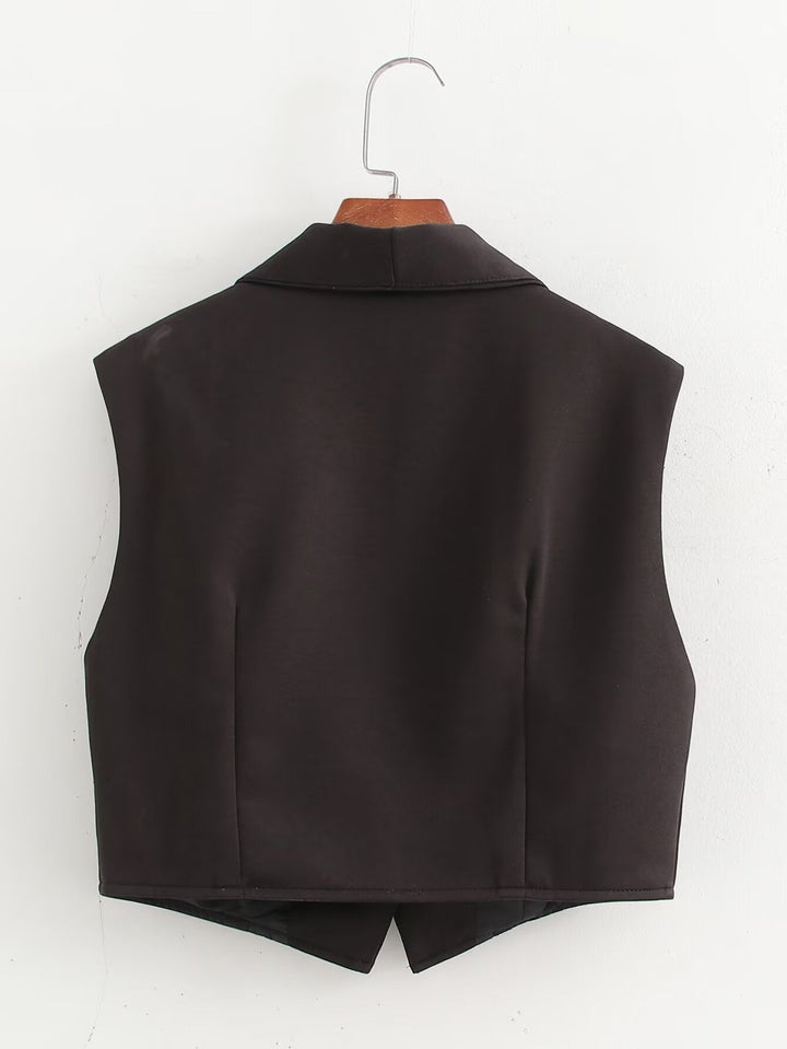 YEALO - Women’s Sequin Embroidered V-Neck Vest