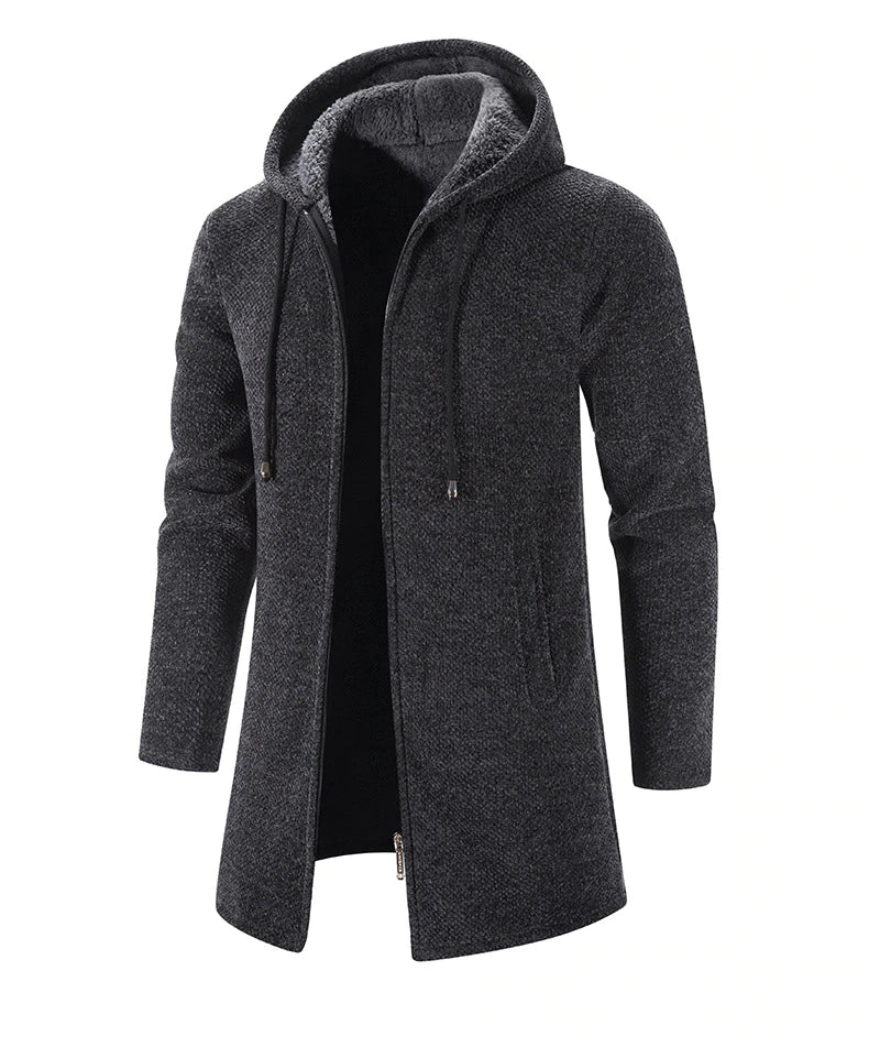 PERCIVAL - Men’s Longline Hooded Knit Cardigan