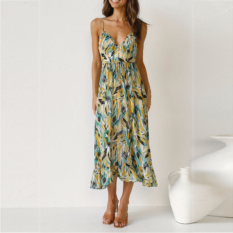 MYLEE – Boho Printed Midi Dress