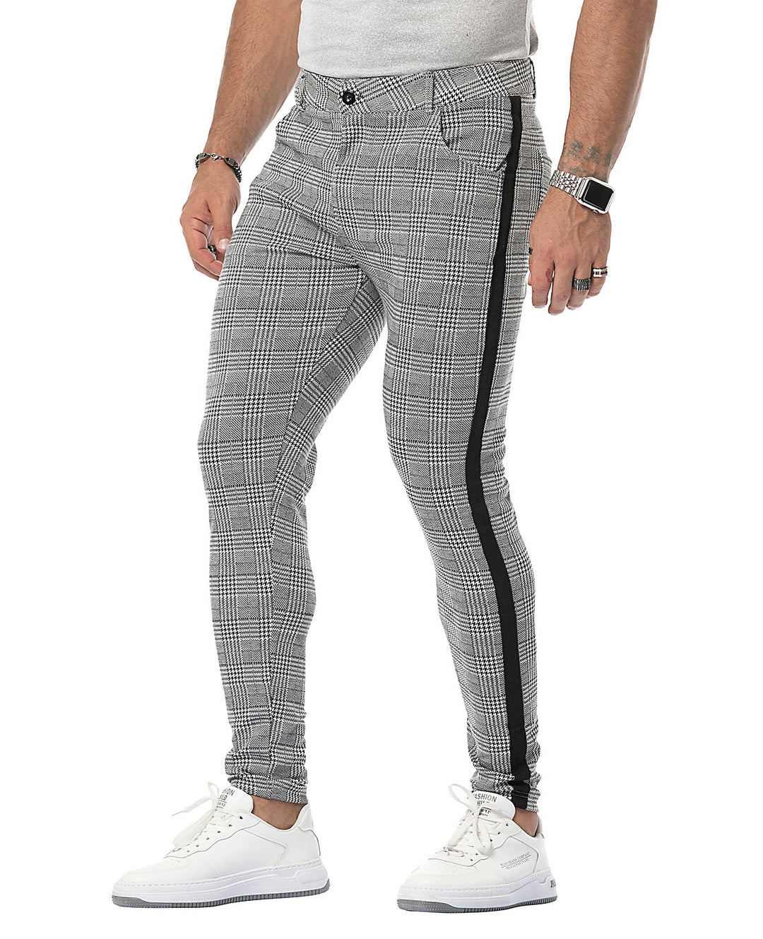 RILEY – Men’s Skinny Fit Check Chinos