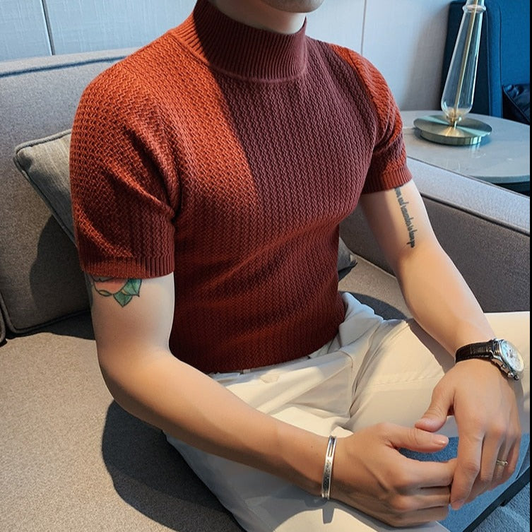 STARK - Slim Fit Extended Neck T-Shirt for Men