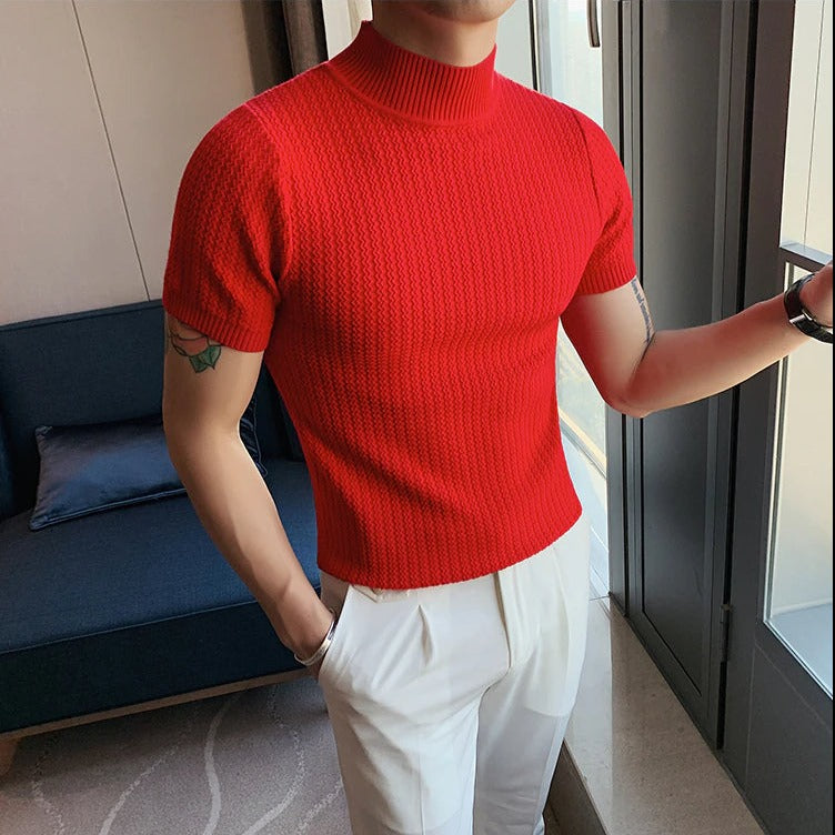 STARK - Slim Fit Extended Neck T-Shirt for Men