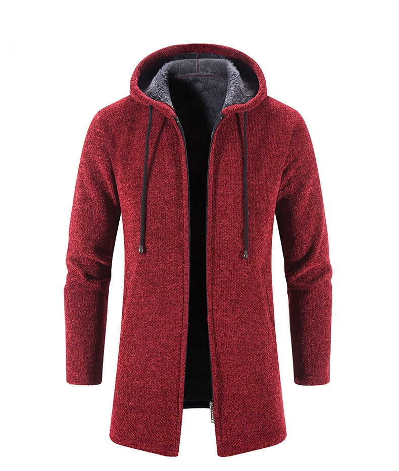 PERCIVAL - Men’s Longline Hooded Knit Cardigan