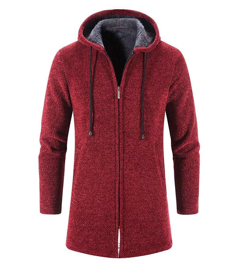 PERCIVAL - Men’s Longline Hooded Knit Cardigan