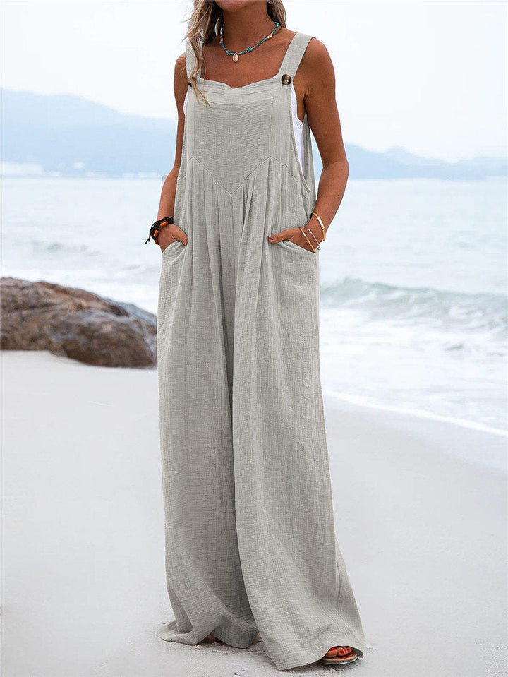MARR-  Women's Loose-Fit Linen Jumpsuit