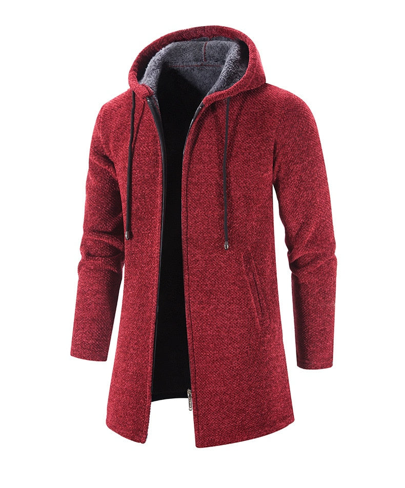 PERCIVAL - Men’s Longline Hooded Knit Cardigan