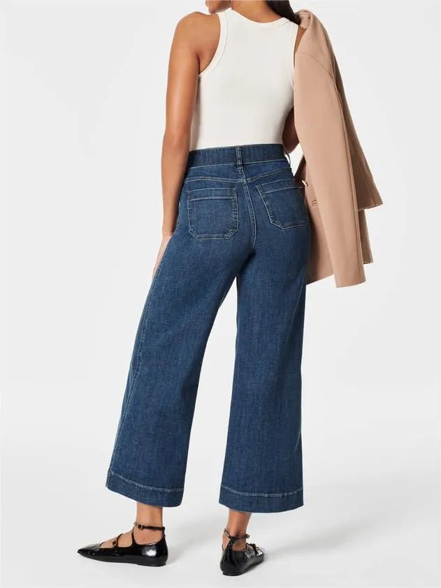 BILLIE – Stretch Denim Pull-On Wide-Leg Jeans