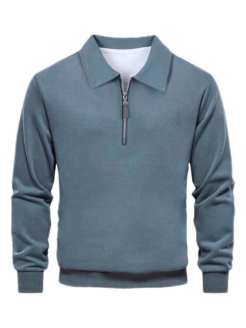 DANTE - Men's Half-Zip Polo Sweatshirt