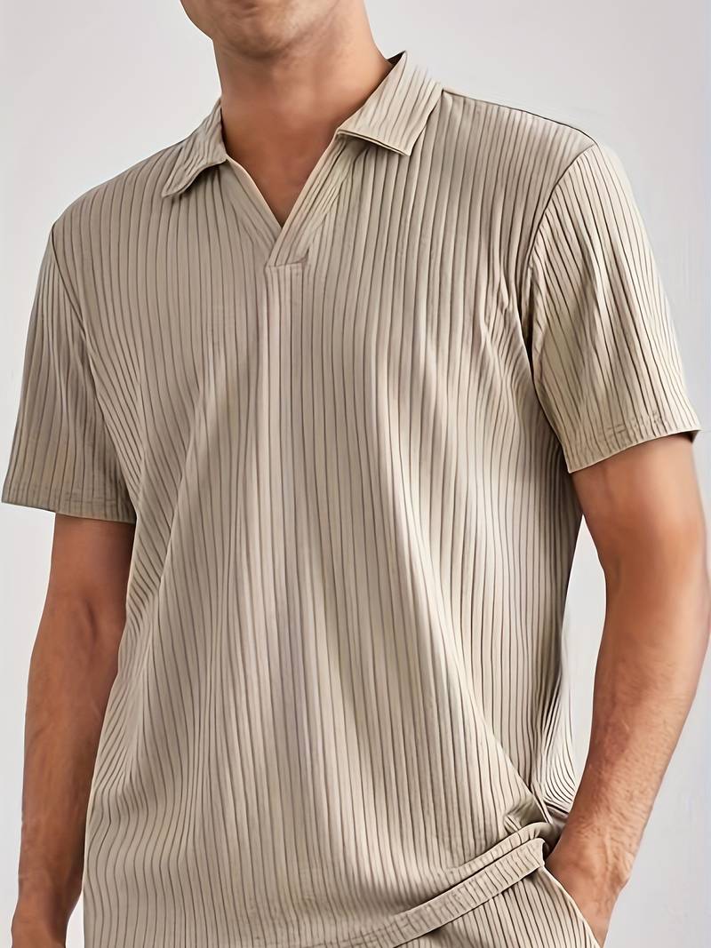 RIBBERY - Men's Ribbed Polo Shirt
