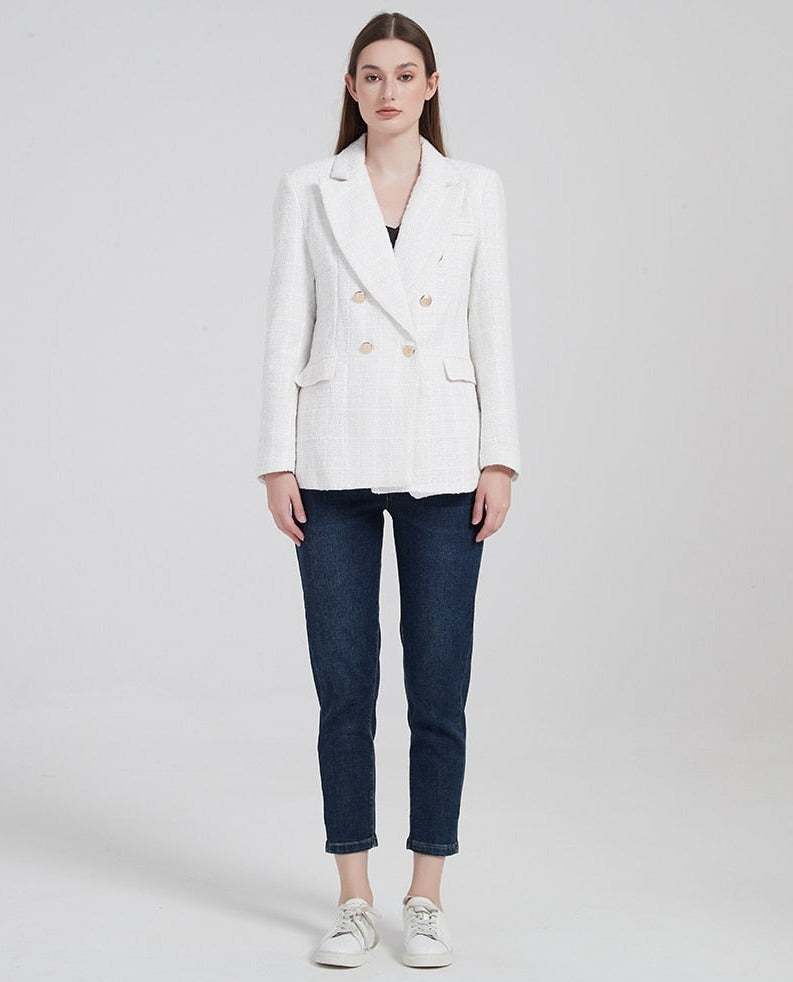 ISALA - Women's Structured Double-Breasted Blazer