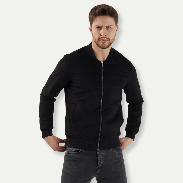 KOSTAN – Men's Suede Bomber Jacket