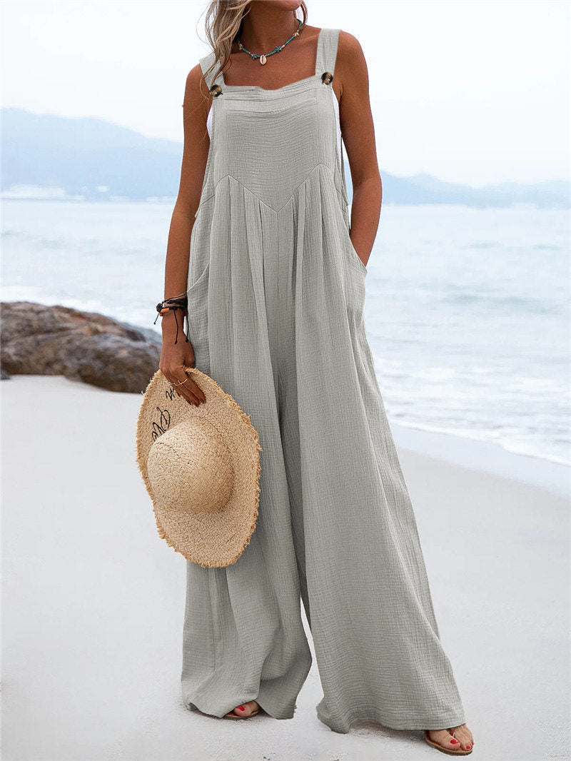 MARR-  Women's Loose-Fit Linen Jumpsuit