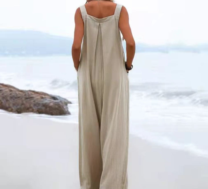MARR-  Women's Loose-Fit Linen Jumpsuit