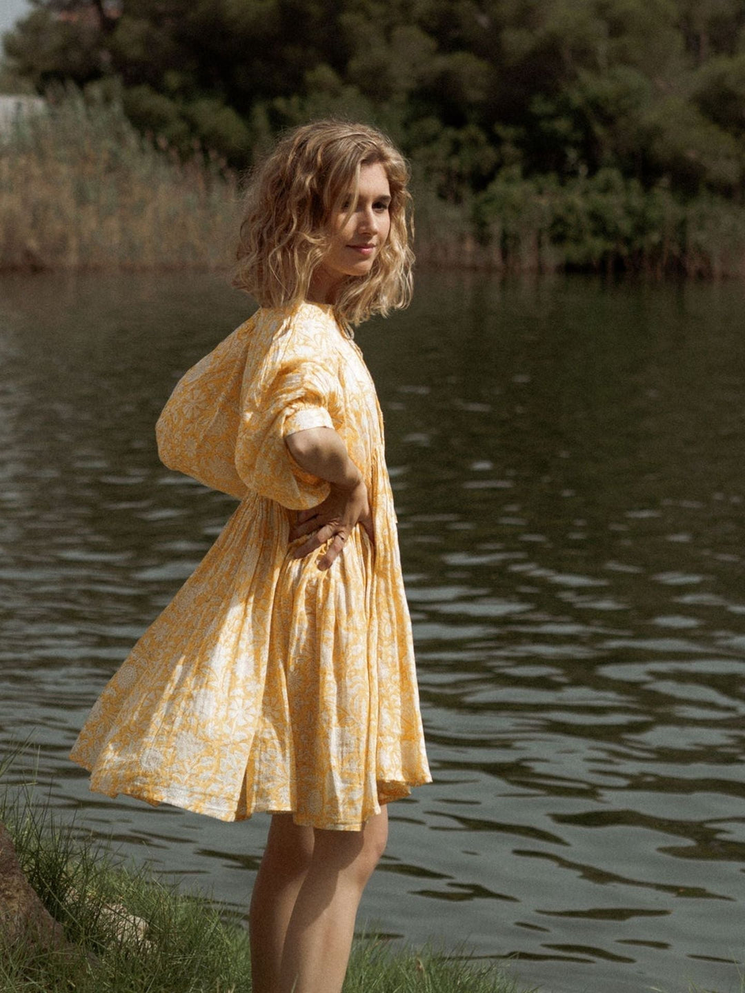 YUNE - Boho crochet-style mini dress