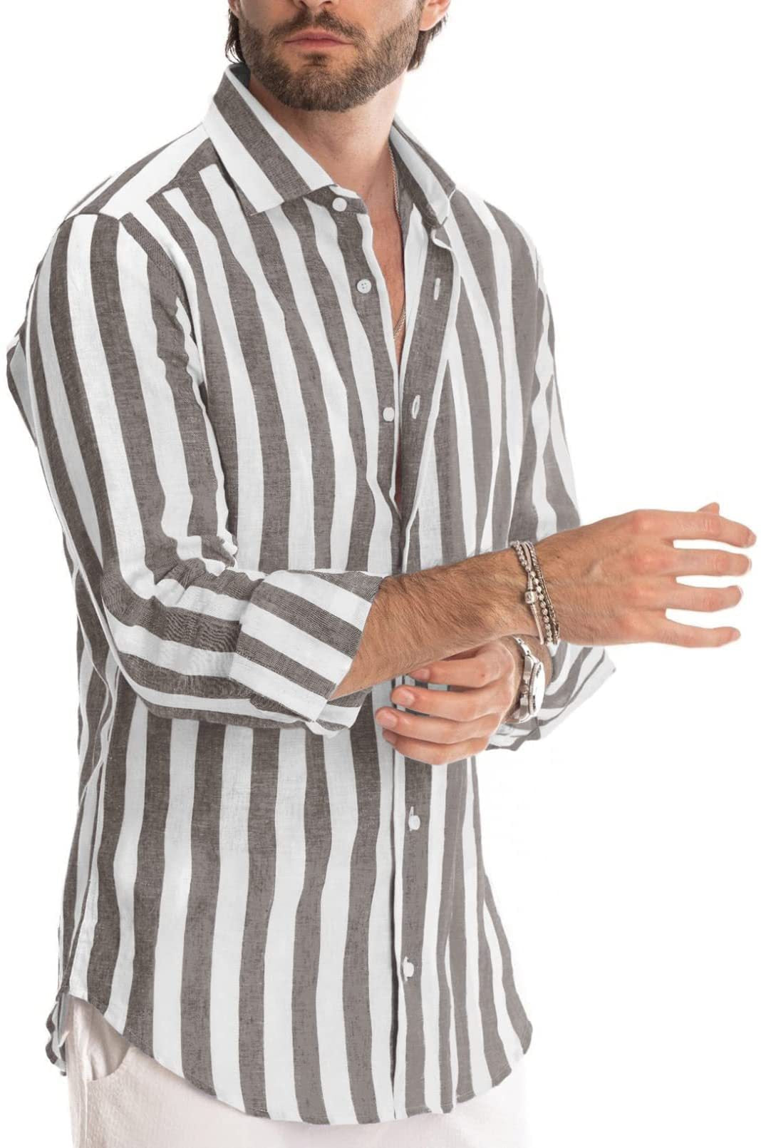 LUCAS – Men’s Lightweight Striped Cotton Shirt