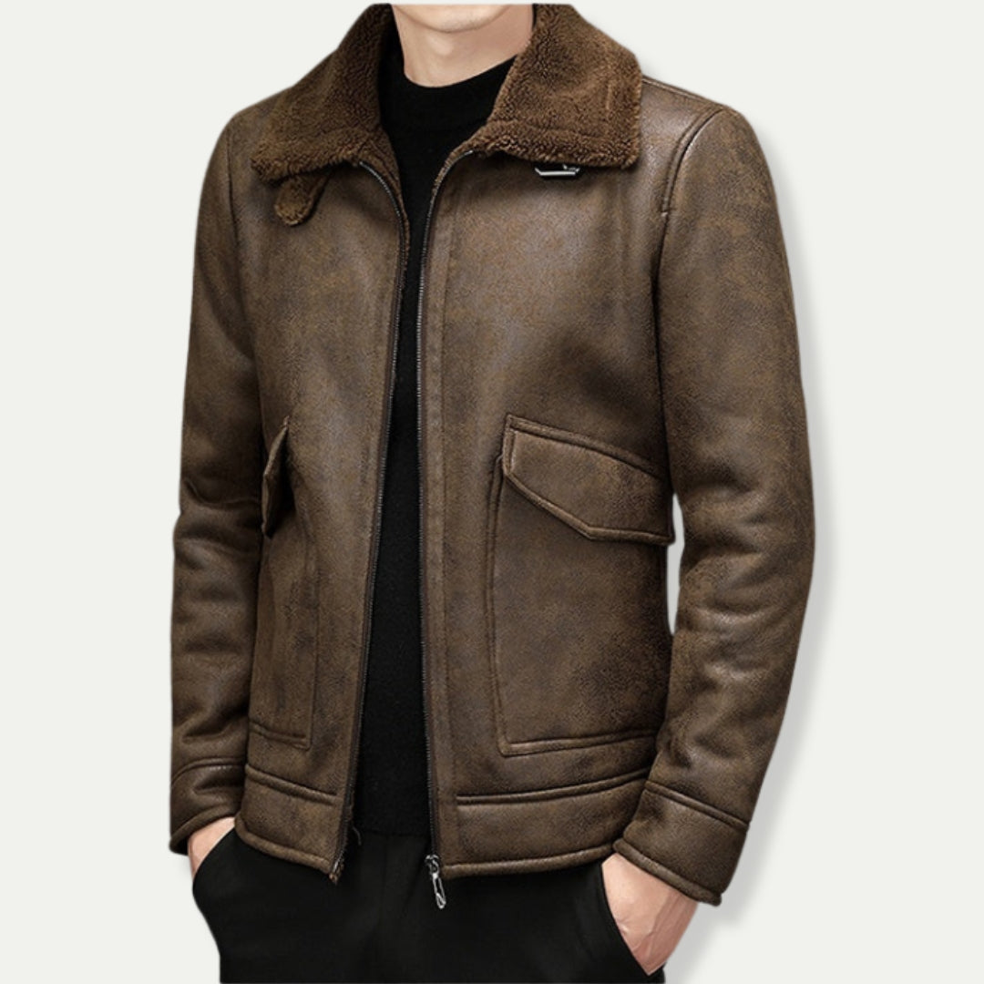 PEREGRINE - Men's Suede Look Biker Jacket