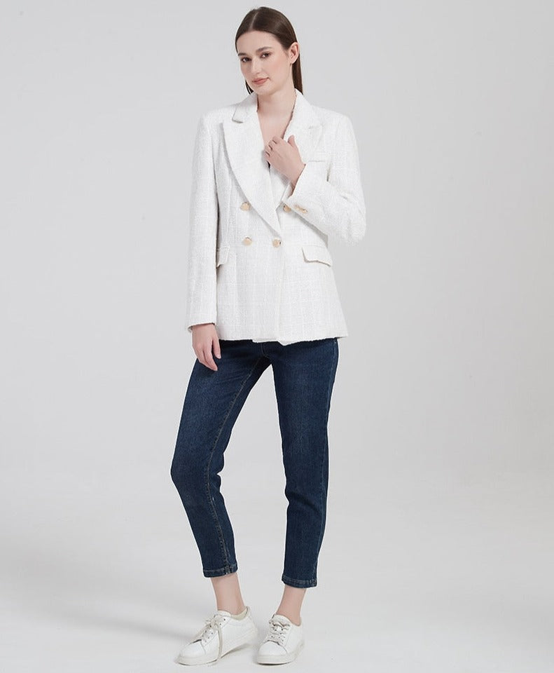 ISALA - Women's Structured Double-Breasted Blazer