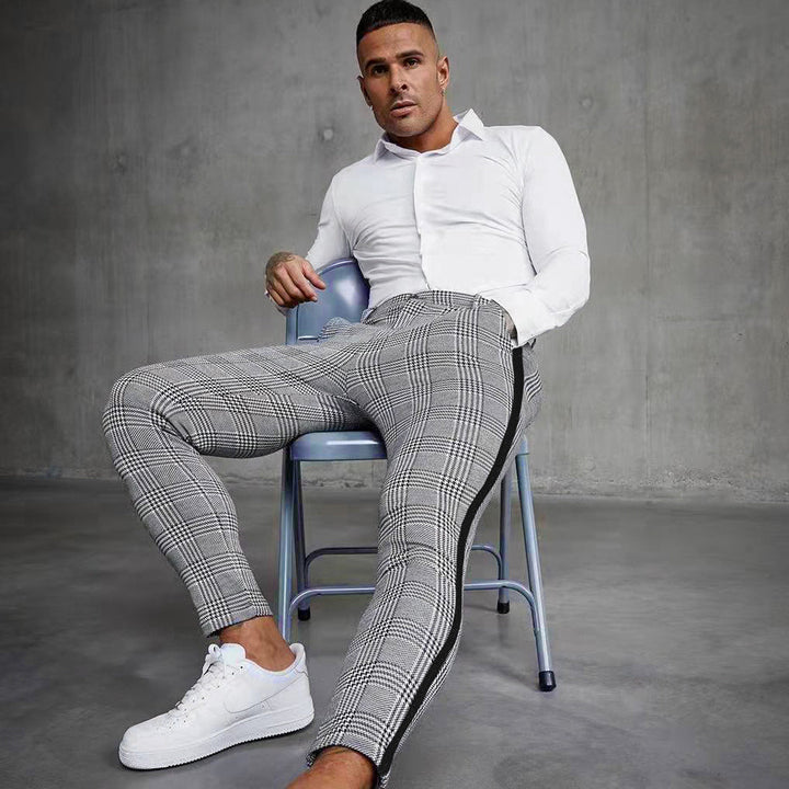 RILEY – Men’s Skinny Fit Check Chinos