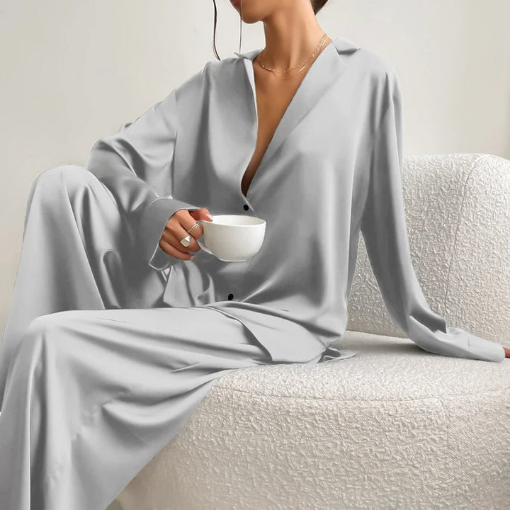 LEFT – Oversized Silk Pajama Set