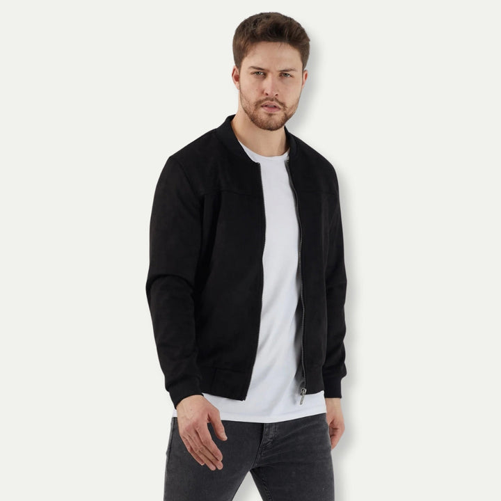 KOSTAN – Men's Suede Bomber Jacket