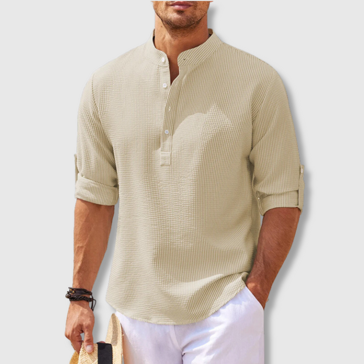 FRENKIE – Relaxed Fit Linen Blend Shirt