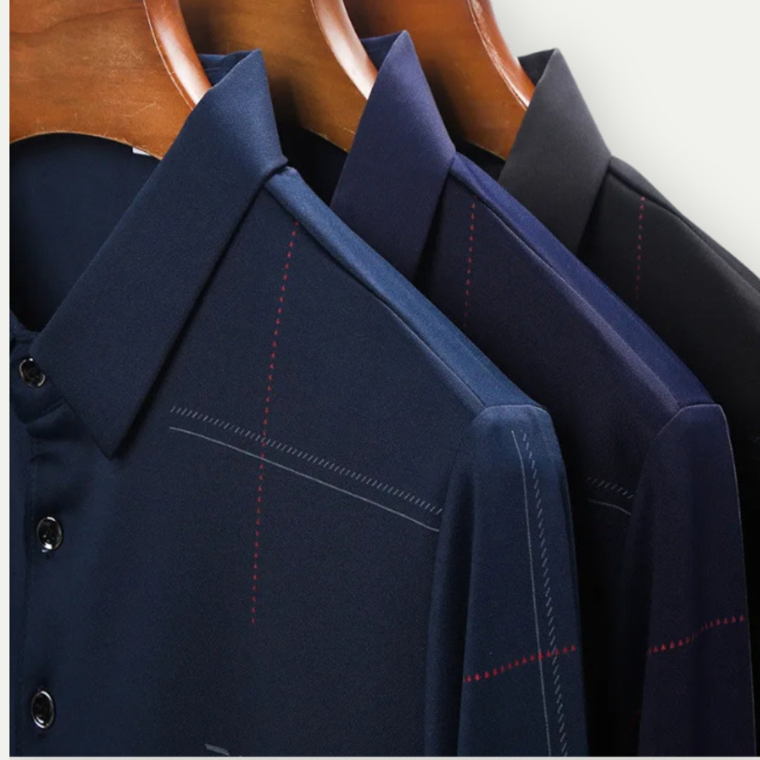 SAUL - Men’s Slim Fit Long Sleeve Polo