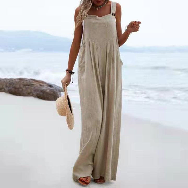 MARR-  Women's Loose-Fit Linen Jumpsuit