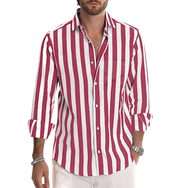 LUCAS – Men’s Lightweight Striped Cotton Shirt