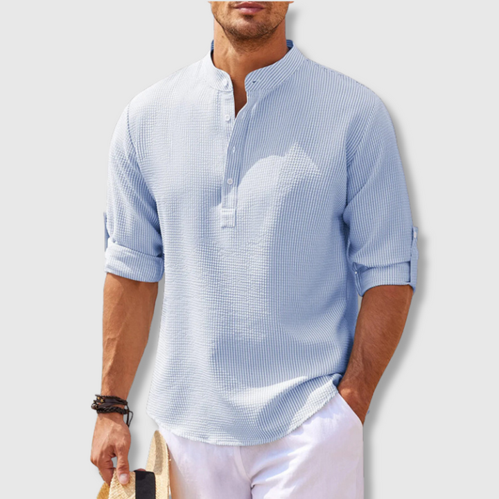 FRENKIE – Relaxed Fit Linen Blend Shirt