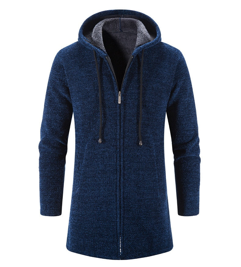 PERCIVAL - Men’s Longline Hooded Knit Cardigan