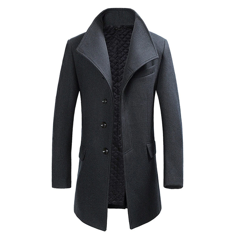 CADE – Men's Long Wool Coat