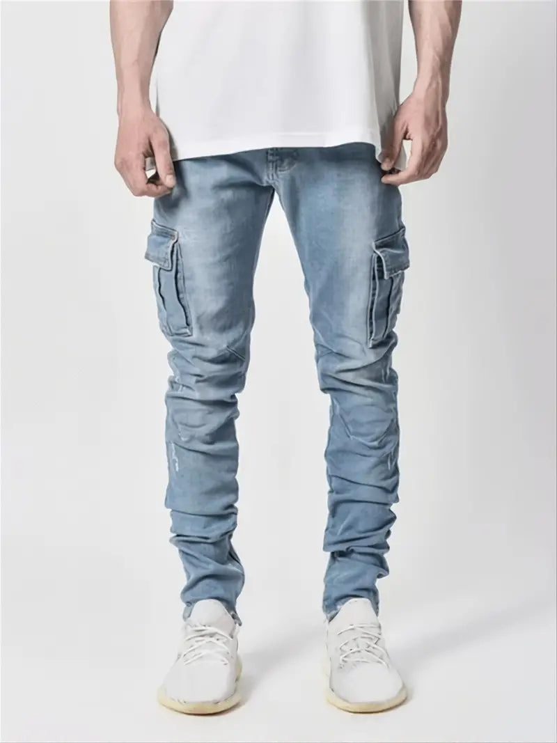 CORTEZ - Men's Skinny Fit Cargo Jeans