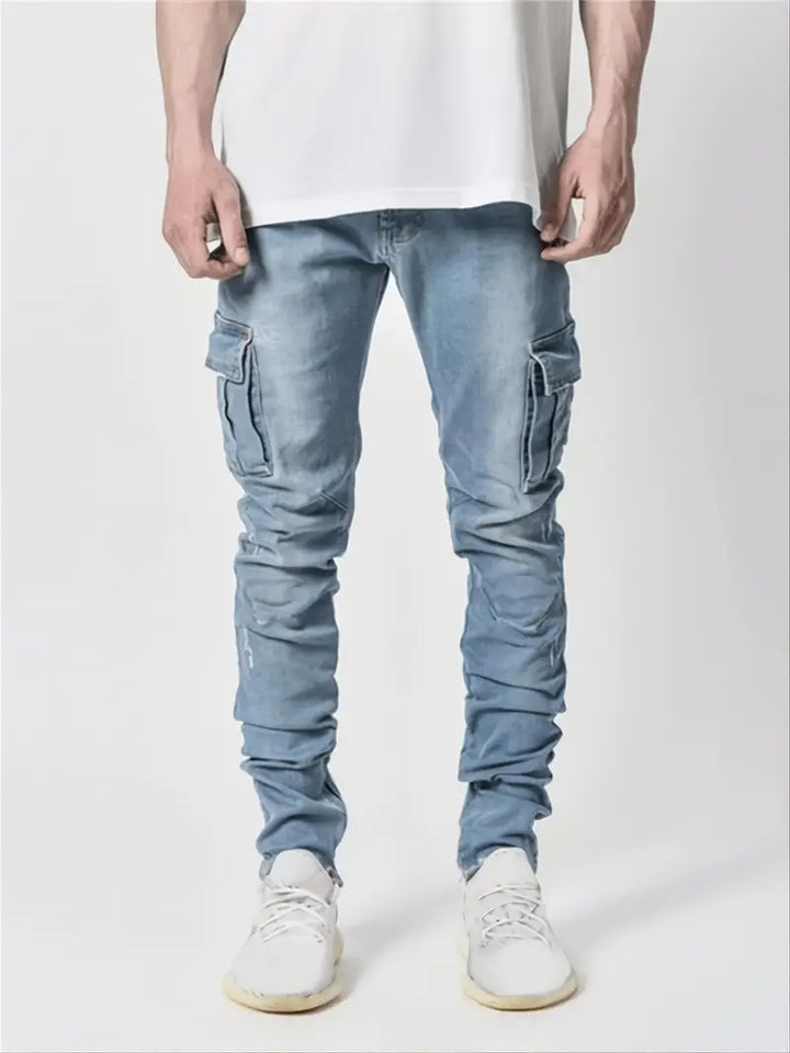 CORTEZ - Men's Skinny Fit Cargo Jeans