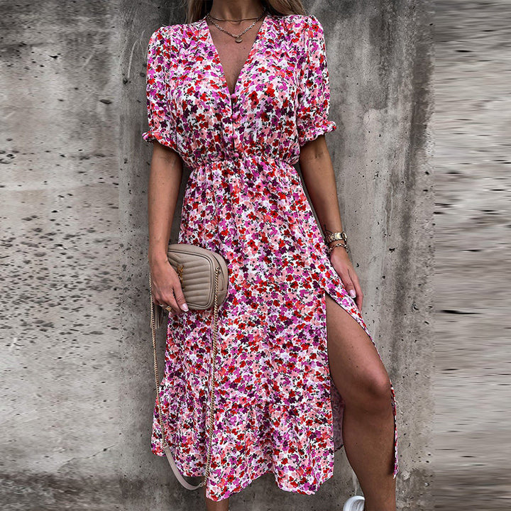 HANNAH – Floral Midi Summer Dress