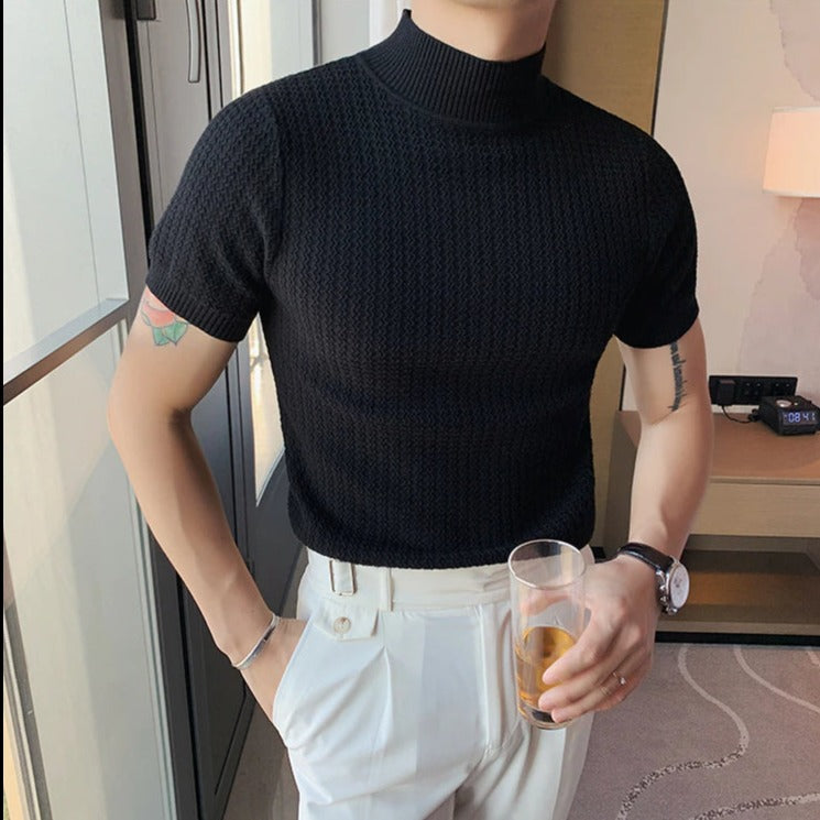 STARK - Slim Fit Extended Neck T-Shirt for Men