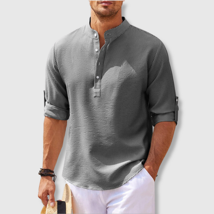 FRENKIE – Relaxed Fit Linen Blend Shirt