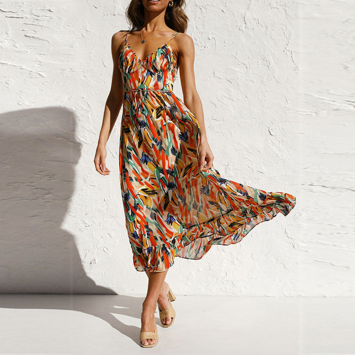 MYLEE – Boho Printed Midi Dress