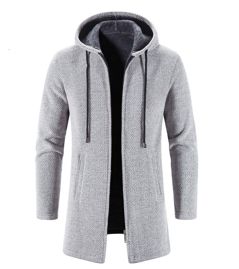 PERCIVAL - Men’s Longline Hooded Knit Cardigan